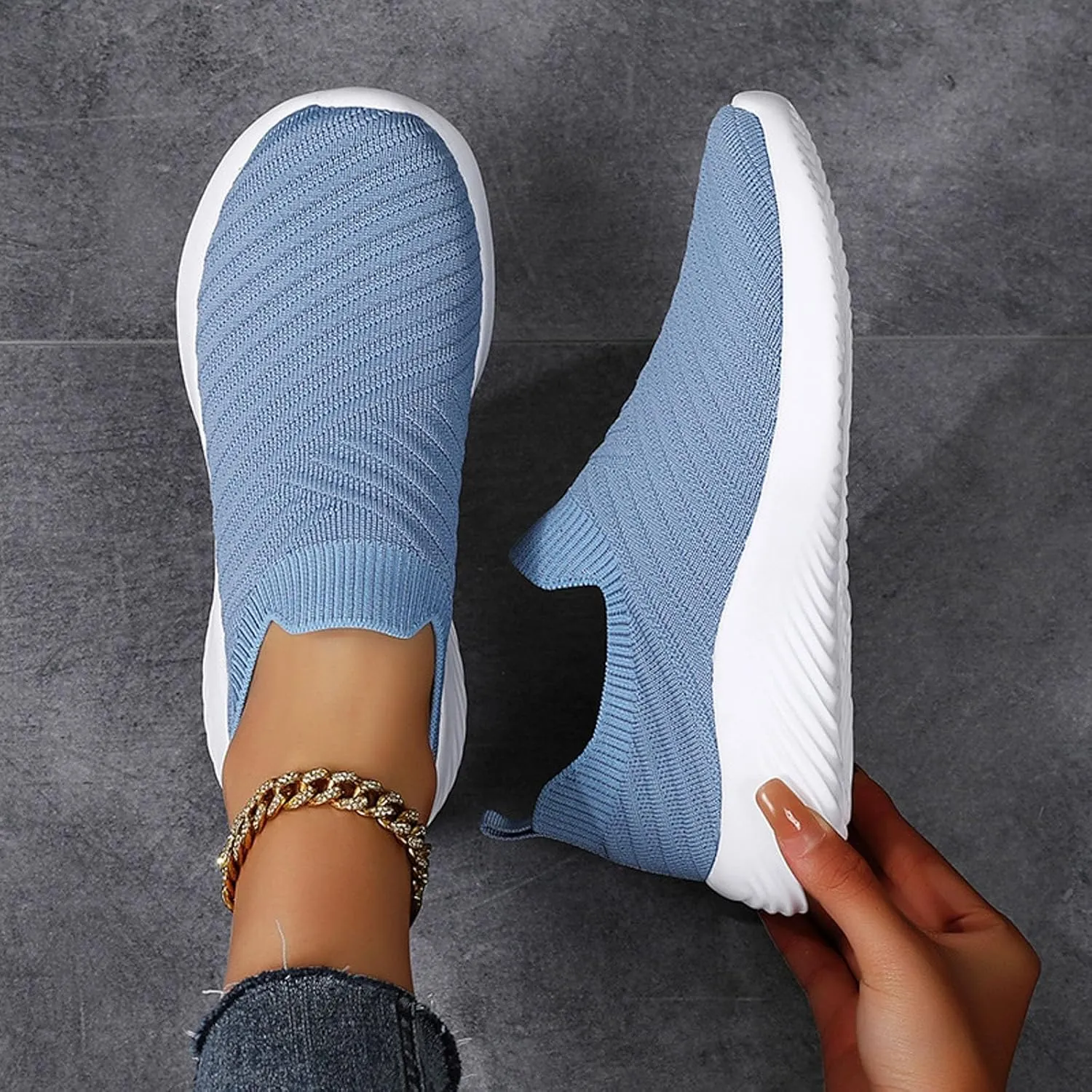 Comfortwear Ortho Shoes for Women Athletic Walking Shoes Slip On Casual Mesh Comfortable Tennis Workout Casual Sneakers