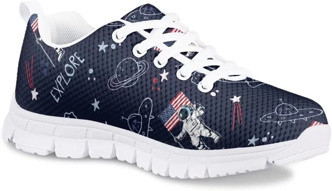 GIFTPUZZ Kids Walking Shoes Mesh Running Sports Sneakers Breathable Platform Flats