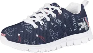 GIFTPUZZ Kids Walking Shoes Mesh Running Sports Sneakers Breathable Platform Flats