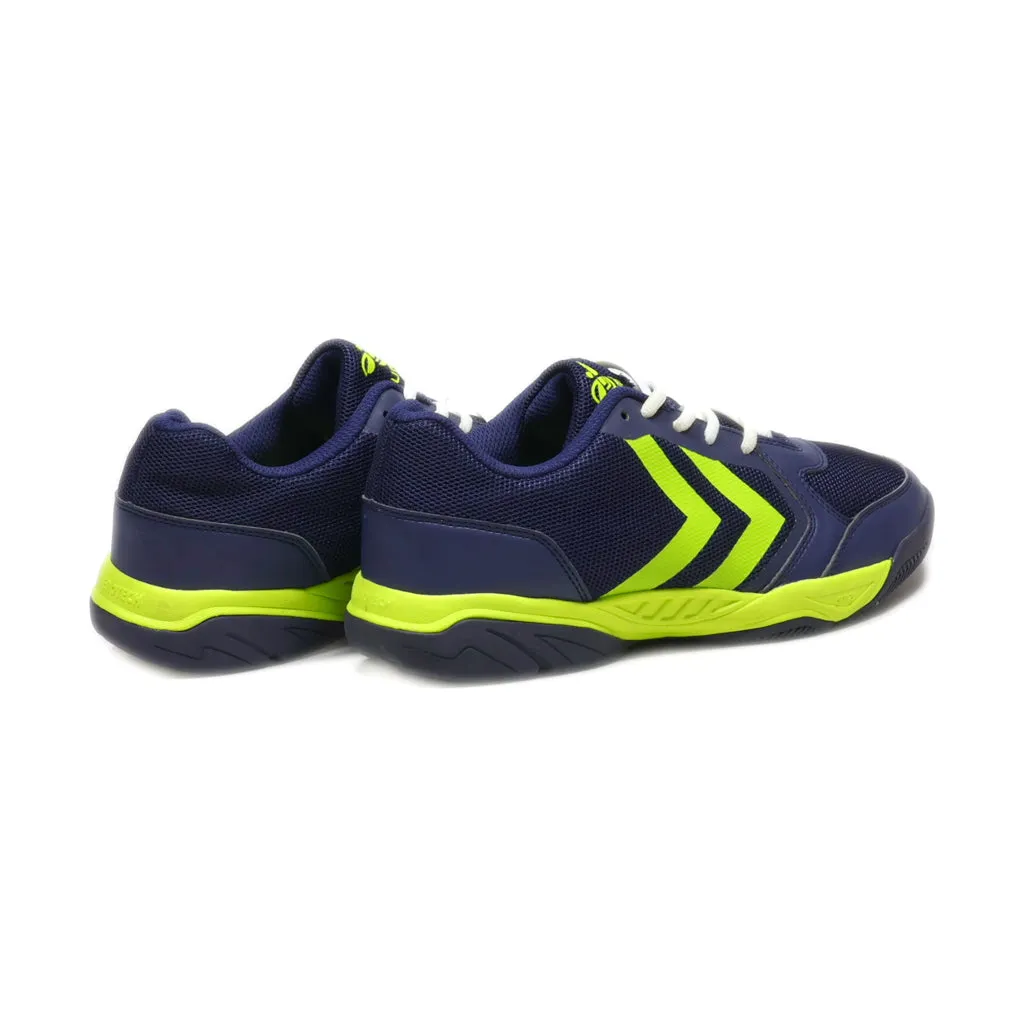 Hummel Sport Shoes Leather Blue Colour For Men
