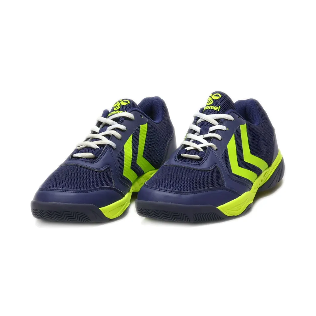Hummel Sport Shoes Leather Blue Colour For Men