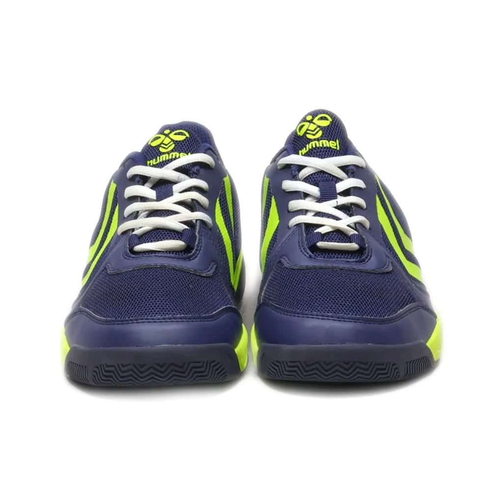 Hummel Sport Shoes Leather Blue Colour For Men