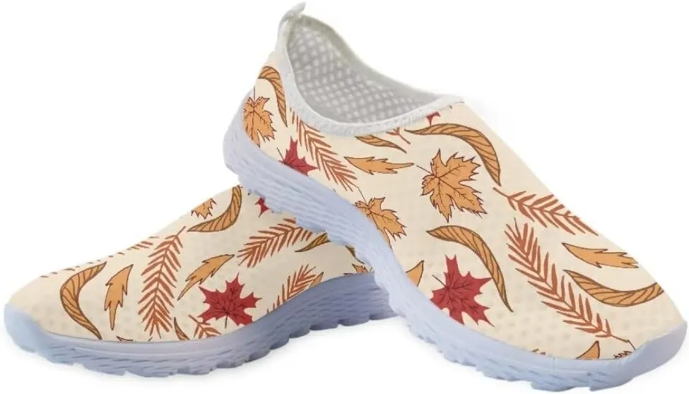 Jeiento Running Shoes for Women Men Athletic Walking Sneakers,Fall Leaf Shoes,Halloween Shoes for Hiking Walking Sports Travel Jogging Shoes