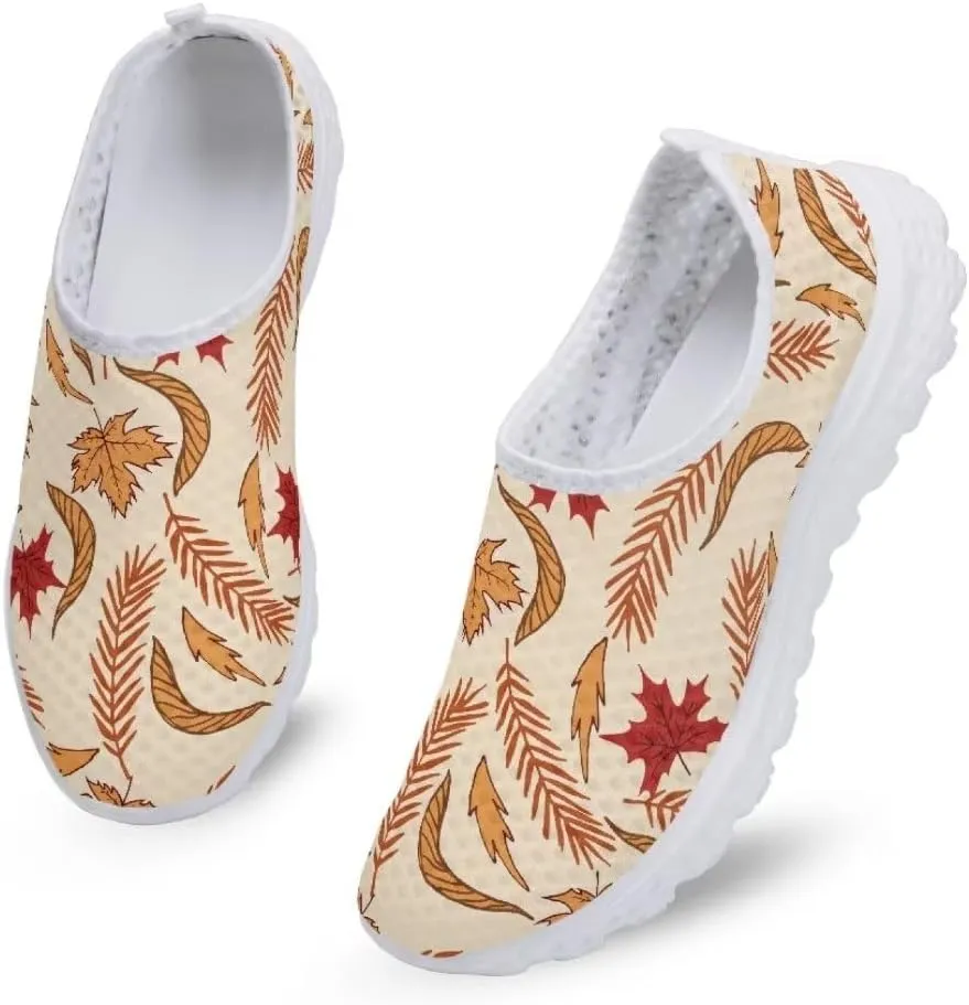 Jeiento Running Shoes for Women Men Athletic Walking Sneakers,Fall Leaf Shoes,Halloween Shoes for Hiking Walking Sports Travel Jogging Shoes