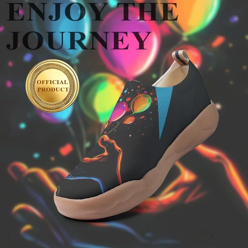 Women's Art Travel Shoes Slip-on Loafers Comfortable, Light and Fashionable Knitted Sneakers