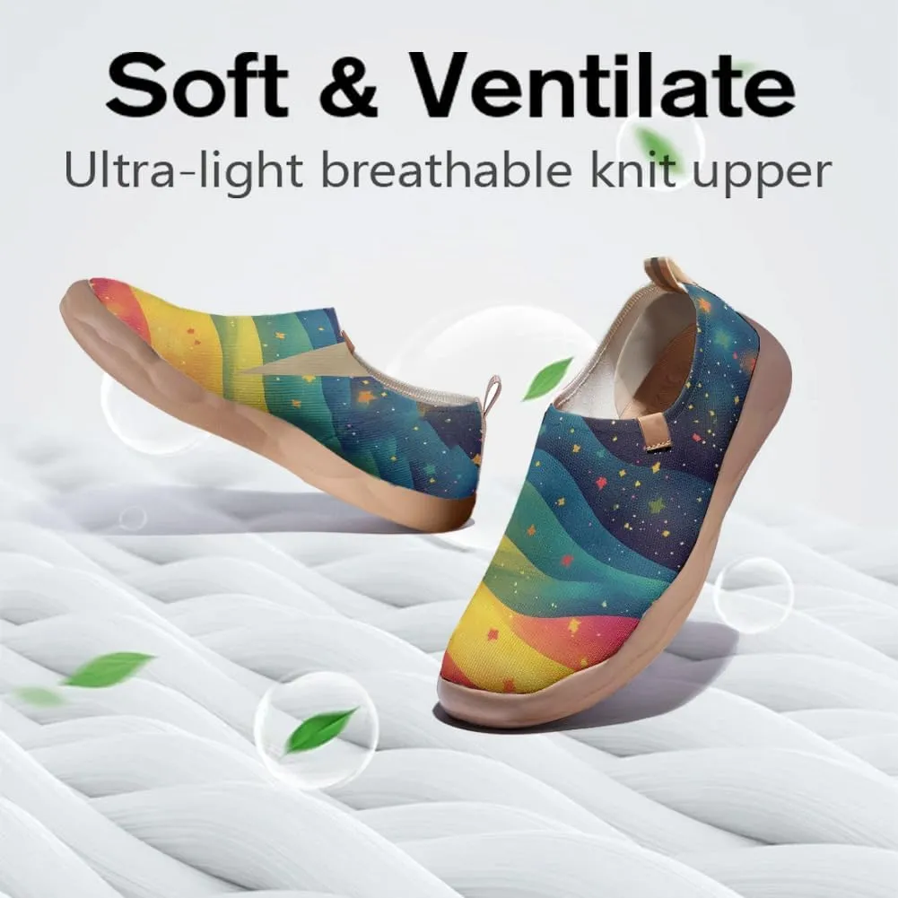 Women's Art Travel Shoes Slip-on Loafers Comfortable, Light and Fashionable Knitted Sneakers