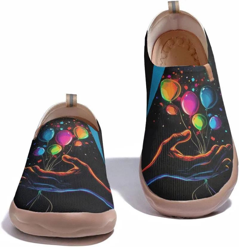 Women's Art Travel Shoes Slip-on Loafers Comfortable, Light and Fashionable Knitted Sneakers