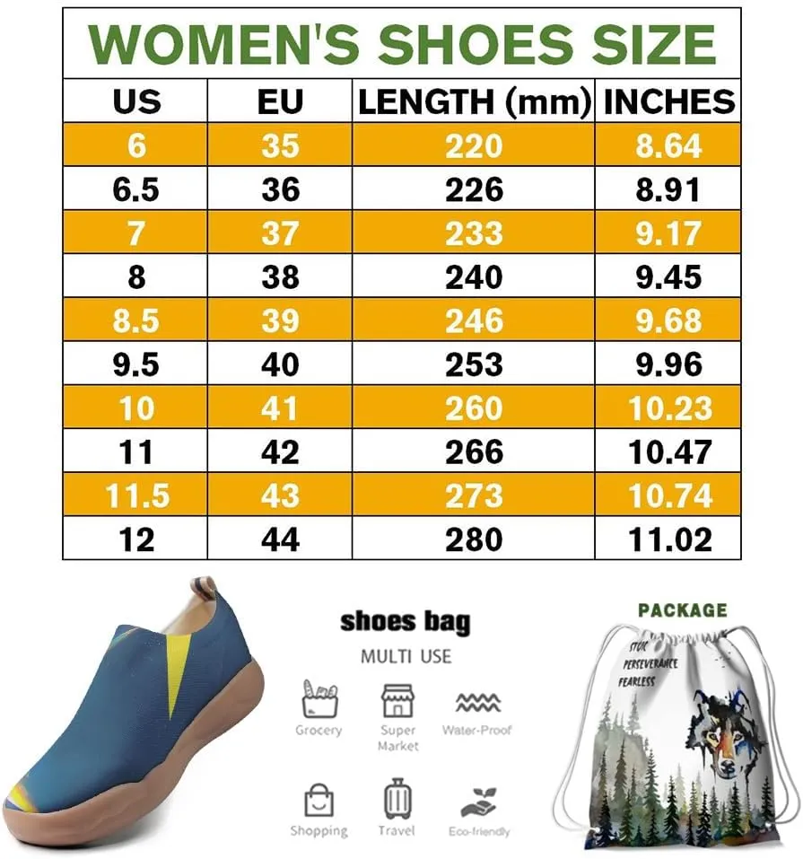 Women's Art Travel Shoes Slip-on Loafers Comfortable, Light and Fashionable Knitted Sneakers