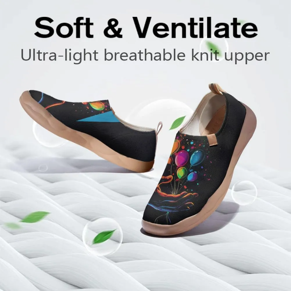 Women's Art Travel Shoes Slip-on Loafers Comfortable, Light and Fashionable Knitted Sneakers