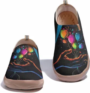 Women's Art Travel Shoes Slip-on Loafers Comfortable, Light and Fashionable Knitted Sneakers