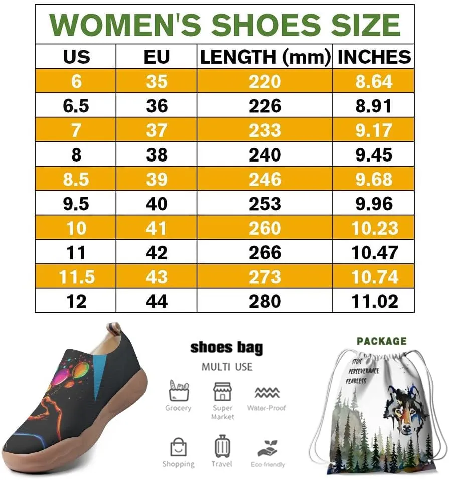 Women's Art Travel Shoes Slip-on Loafers Comfortable, Light and Fashionable Knitted Sneakers
