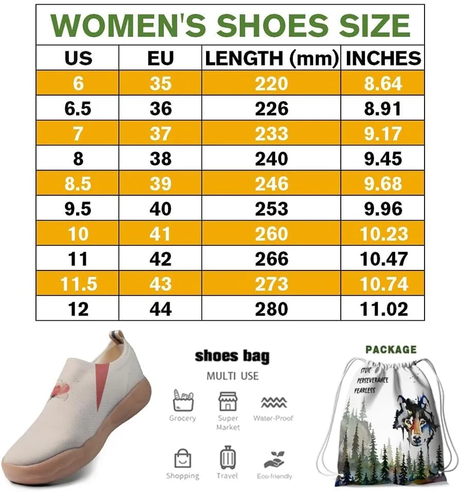 Women's Art Travel Shoes Slip-on Loafers Comfortable, Light and Fashionable Sneakers
