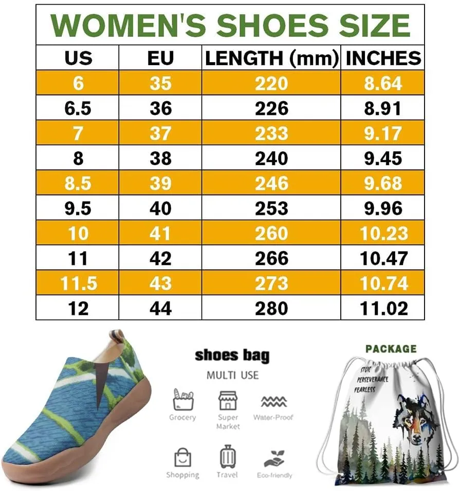 Women's Art Travel Shoes Slip-on Loafers Comfortable, Light and Fashionable Sneakers
