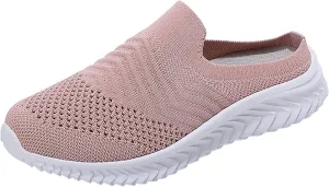 Womens Summer Breathable Mesh Slippers Non Slip Work Shoes Women Lether Casual Tennis Shoes Casual Sneakers Steel Toe Tennis Shoe White Loafers