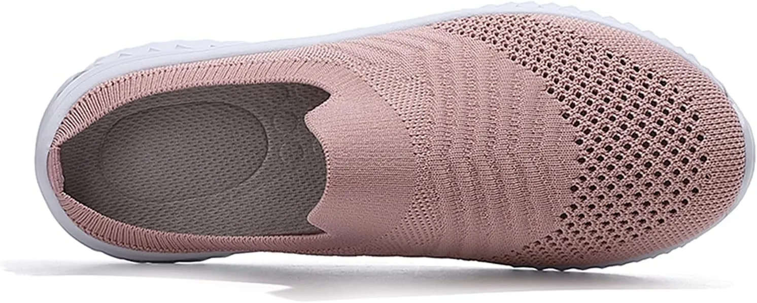 Womens Summer Breathable Mesh Slippers Non Slip Work Shoes Women Lether Casual Tennis Shoes Casual Sneakers Steel Toe Tennis Shoe White Loafers