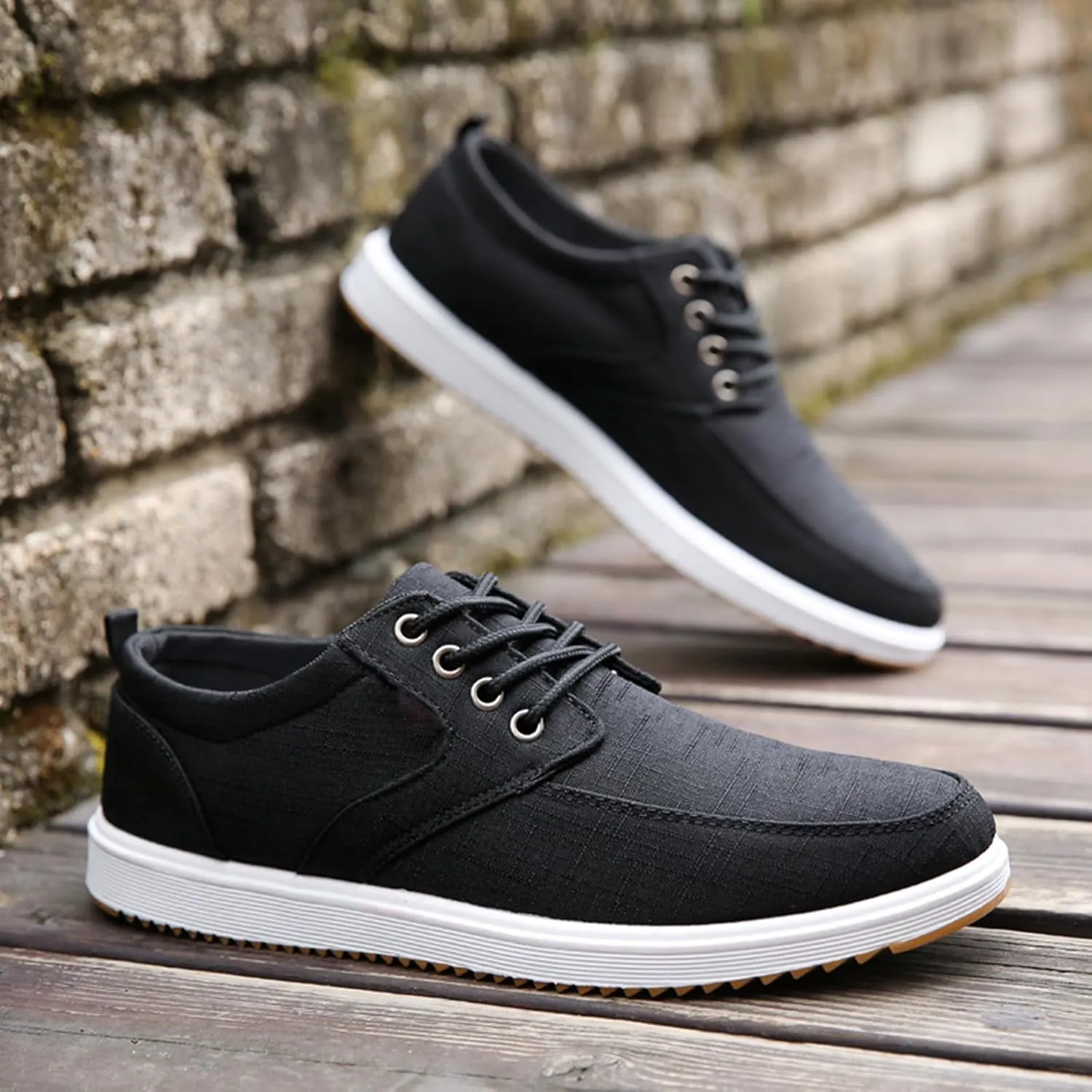YIBLBOX Men's Loafers Shoes Lace Up Sneakers Big Size Casual Walking Shoes for Big and Tall Men